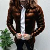 2023 Lg Mouw Parka Jas Casual Winddicht Gewatteerd Gezwollen Uitloper Bont Kap Mannen Fi Winter Effen Rits Jassen streetwear S6By #