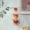 3 Pockets Detachable Hanging Basket MultiLayer Wall Storage Bag Organiser Boho Home Decor Flower Pots Decorative 240318