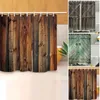 Shower Curtains Washable 3D Print Fabric Rustic Wood Polyester Curtain Mildew Resistant Waterproof El Vintage Eco-friendly Practical