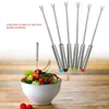 Forks 1/3pcs Set paslanmaz çelik çikolata çatal peyniri meyve tatlı tatlı fondu fonser füzyon şişe mutfak aletleri