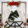 Flores decorativas simuladas rosa arco decoração flor parede suprimentos de casamento decoração de fundo