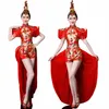 drumming Clothing New Chinese Style Natial Dance Costume Female Chegsam Fan Water Drum G4qZ#