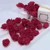 Fiori decorativi 50 pezzi Simulazione Testa di rosa Decorazione per artigianato di nozze Realizzazione di piccoli oggetti artificiali Schiume Rose Piccola sposa