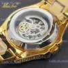 Altri orologi in oro automatico da uomo di lusso ghiacciato con diamanti da uomo meccanico a carica manuale e luminoso orologio impermeabile Dropshipping T240329