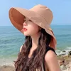 Chapéus de borda larga Chapéu de sol de verão feminino com protetor de pescoço e guarda-sol para viagem de ciclismo ao ar livre Big-brimmed Fisherman's Hiking Cap