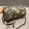 Camouflage Oxford Canvas Travel Bags Large Capacity Adjustable Shoulder Strap Outdoor Sports Bag Training Shoulder Bags For Men L1311