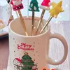 Tasses de noël en céramique, tasse créative de noël, haute capacité, dessin animé, joyeux café, Couple avec couvercle, cadeaux de l'année