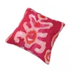 Poduszka różowa pomarańczowa plemienna poduszka ikat miękka poliestrowa dekoracje okładki obudowa domowy kwadrat 45x45 cm