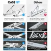 케이스리스트 알루미늄 합금 조절 가능한 노트북 스탠드 인체 공학적 접을 수있는 높이 라이저 노트북 PC 태블릿 홀더 마운트 게으른 브래킷 데스크 침대 소파 MacBook iPad 18 "인치