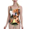 Kvinnors badkläder Kvinnor Swimsuit One Piece Rygglös Sexig Beach Wear Summer Bathing Suits Lucille Ball Gorgeous Funny