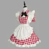 Nero Red Grid Maid Suit Cosplay Lolita Dr Kawaii Gioco di ruolo Costume Classico stile carino Uniformi da cameriere N7ue #