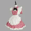 Costume de femme de chambre rouge noir Cosplay Lolita Dr Kawaii Costume de jeu de rôle classique uniformes de serveur de style mignon N7ue #