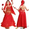 Conjunto de fantasia de dança de bollywood para meninas, adulto, crianças, dança do ventre, sari indiano, roupa de chiff, traje de festa halen, l0m4 #