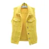 6 Colors Fi Denim Vest Female Spring Autumn Sleevel Wild Tops Short Jacket Women 4XL Jean Waistcoat p4A8#