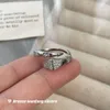 Designer Bulgarie jewelry S925 Sterling Silver High Ding Treasure Home Snake Shaped Full Diamond Ring Netizen Red Opening Elegant and Unique Elegance Ring