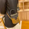 Drawstring/Buck Torbaları Gerçek deri çiçek su kova çantası Kadınlar için temizlik temizliği Yeni servet silindirli bir omuz crossbody küçük