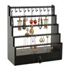 Boîtes de rangement 5 couches étagées bijoux rack kit présentoir boucles d'oreilles colliers anneaux boucle d'oreille de bureau