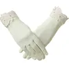 Nytt i Stock Satin Finger Bride Gloves Women Wedding Accores Z0wk#