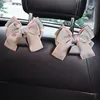 Hooks for Bags Car Clips with bow tie Seat Headrest Organizer Holder Auto Fastener Hangers Car Storage PU Leather