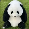 Pchane pluszowe zwierzęta Fabryka PANDA Menglan i Huahua Giant Panda Doll Plush Toys Daj urodzinowe prezenty dla mężczyzn i kobiet240327