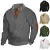 2024 Spring and Autumn Season Mens Wear European Size Hot Selling Standing Collar Long Sleeved Leisure Outdoor Hoodie Jacquard Knitwear