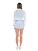 Thuiskleding Chqcdarlys Women S 2 -delige outfits Zomer Casual mode Korte mouw knop Oversized shirt en set loungewear