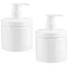 Liquid Soap Dispenser 2 Pcs Wide Mouth Shower Gel Bottle Hand Lotion Sub-Bottle 500ml White 2pc For Bathroom Dish Dispensers Body
