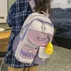 Sacos escolares estilo bonito mulher mochila casual estudante mochila com bolso de moeda de alta qualidade bonito mochila de viagem para adolescentes meninas meninos