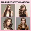 Uppgraderad hårtorkborste One Step Styler and Volumizer Oval Straightener Curler Comb Electric Air 240329