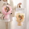 Dekorativa blommor Handgjorda virkningar Sticked Puff Bouquet Färdig konstgjorda ull Handhållna Flower Wedding Party Anniversary Gift Home