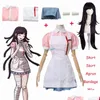 Anime Kostümleri Tsumiki Dingnronpa Mikan Sport Cosplay Kıyafeti WIG Cadılar Bayramı Despair Time Hemşire Unim Hizmetçisi Gelme Fl Set Kadınlar Y2 DH097