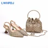 Scarpe eleganti 2024 Est INS stile colore verde eleganti tacchi alti design nigeriano set da donna e borsa africana