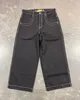 Хип-хоп Harajuku Большие мешковатые джинсы для мужчин Y2k Уличная одежда с низкой посадкой Persality Повседневные джинсовые брюки Ретро-панк Мужские брюки 40Hv #