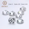 Diamants en vrac GEM'S BALLET 0.5Ct 5.0mm Moissanite ronde couleur D VVS clarté pour bague de fiançailles pierres précieuses coupées bijoux fins