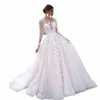 Ashley Carol LG Sleeve Elegant Wedding Dres for Women 2024 Chapel Train Appliques Bridal Clowns Vestidos de Novia Y8cf#