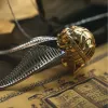 Display gouden snitch ring doos vleugels beweegbare luxe sieraden doos opslag organizer ketting ketting voorstel verjaardag cadeau -doos ideeën