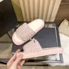 2024 new style shoe chanells Slippers Women's 2023 New Spring Thick Sole Summer High Grade Thick Sole Knitted Sandals Soft Trendy Knitted