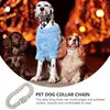 Hundekragen Leinenlegierung Haustierkette Choke Halsband Neuheit für Hunde Dekorative Dekoration