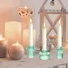 Kerzenhalter, 3 Stück, Weihnachts-Esstischdekoration, Kerzenständer, Säulenhalter, Tischplatte, Glas, Teelicht