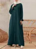 Ethnic Clothing Autumn Morocco Muslim Shirt Dress Women Abaya Kaftans Casual Dresses Woman Dubai Turkey Islam Long Robe Femme Vestidos