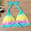 Damen Bademode 2023 Hohe Taille Neue Frauen Retro Badeanzug Badeanzug Weibliche Neue Design Druck Bikini Bademode Sommer Zwei Stück set Bad Anzug T2403