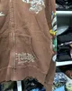 Y2K sweat à capuche zippé américain Vintage motif imprimé streetwear Hip Hop Harajuku hommes femmes gothique sweats surdimensionnés 240318