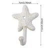 Storage Bottles Starfish Cast Iron Decorative Wall Hooks Coats Aprons Hats Towels Beach Ocean Theme Chic Metal