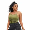 plus Size Sexy Summer Corset Detail Crop Tops Women Ctrast Color Blocked Slim Strap Cami Top Female Large Size Cami Tank 7XL f4Kr#