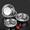 Bowls 4 Pcs Stainless Steel Soup Bowl Prep Cooking For Kneading Dough Round Mixing Kitchen Supplies Egg