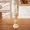 Candle Holders Pillar Candlestick Holder Elegant Design Stand Wood For Thanksgiving Dining Room Party Harvest Festival Decoration