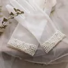 Gants de mariage en perles de mariée, accessoires de mariage polyvalents, accessoires de fête esthétiques, accessoires photo courts V5vy #