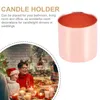 Candle Holders 6 Pcs Cup Tea Lights Holder Dinner Candlestick Dripping Water Iron Container