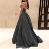 Fall Dres för kvinnor 2024 Spaghetti Strap Sleevel Glitter Sequin Big Swing Formal Dres Elegant Party Evening Dr S14Q#