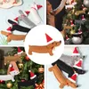 Dekorativa figurer Julprydnad Dachshund Filt Tree Hanging Xmas Home Decor